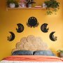 WALLXPERT Dekorativni metalni zidni pribor Moon Phases Metal Wall Art APT615 Black - slika 2