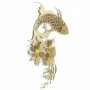 WALLXPERT Dekorativni metalni zidni pribor Carpa Koi APT748 L Gold - slika 3
