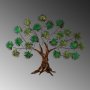 WALLXPERT Dekorativni metalni zidni pribor Maple Green - slika 1