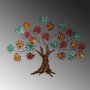 WALLXPERT Dekorativni metalni zidni pribor Maple Green Red - slika 1