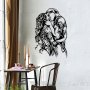 WALLXPERT Dekorativni metalni zidni pribor Kiss Black - slika 2