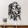 WALLXPERT Dekorativni metalni zidni pribor Kiss Black - slika 1