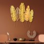 WALLXPERT Dekorativni metalni zidni pribor multicolor Leaves v10 - slika 1