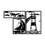 WALLXPERT Dekorativni metalni zidni pribor Lighthouse Trio B - slika 4