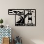 WALLXPERT Dekorativni metalni zidni pribor Lighthouse Trio B - slika 1