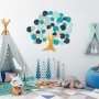 WALLXPERT Dekorativni metalni zidni pribor multicolor Lime Hazel - slika 2
