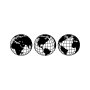 WALLXPERT Dekorativni metalni zidni pribor World Map Metal Decor 3 Black - slika 2