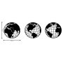 WALLXPERT Dekorativni metalni zidni pribor World Map Metal Decor 3 Black - slika 3