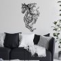 WALLXPERT Dekorativni metalni zidni pribor crna boja Cavallo 1 - slika 1