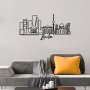 WALLXPERT Dekorativni metalni zidni pribor Berlin crna boja - slika 3