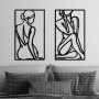 WALLXPERT Dekorativni metalni zidni pribor Minimalist Female Body - slika 1