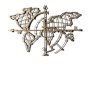 WALLXPERT Dekorativni metalni zidni pribor World Map Compass Led Gold - slika 2