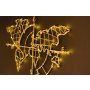 WALLXPERT Dekorativni metalni zidni pribor World Map Compass Led Gold - slika 5