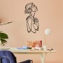 WALLXPERT Dekorativni metalni zidni pribor Woman Silhouette APT596LS - slika 1