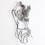 WALLXPERT Dekorativni metalni zidni pribor Coffee Girl Line Art APT744 L - slika 2