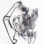 WALLXPERT Dekorativni metalni zidni pribor Coffee Girl Line Art APT744 L - slika 3
