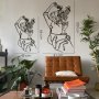 WALLXPERT Dekorativni metalni zidni pribor Coffee Girl Line Art APT744 L - slika 5