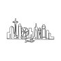 WALLXPERT Dekorativni metalni zidni pribor Seattle crna boja - slika 4