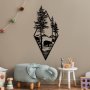 WALLXPERT Dekorativni metalni zidni pribor Bear Black v2 - slika 3