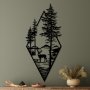 WALLXPERT Dekorativni metalni zidni pribor Deer Black - slika 2