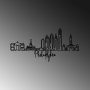 WALLXPERT Dekorativni metalni zidni pribor Philadelphia crna boja - slika 5