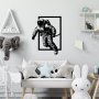 WALLXPERT Dekorativni metalni zidni pribor Out Space 3 D crna boja - slika 3