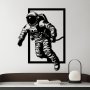 WALLXPERT Dekorativni metalni zidni pribor Out Space 3 D crna boja - slika 2