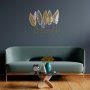 WALLXPERT Dekorativni metalni zidni pribor multicolor lišće Kosmer - slika 2