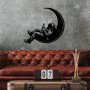 WALLXPERT Dekorativni metalni zidni pribor 3D Space Boozer crna boja - slika 3