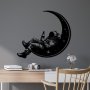 WALLXPERT Dekorativni metalni zidni pribor 3D Space Boozer crna boja - slika 1
