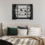 WALLXPERT Dekorativni metalni zidni pribor Birds in Front Of The Window 2 - slika 2