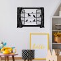 WALLXPERT Dekorativni metalni zidni pribor Birds in Front Of The Window 2 - slika 3