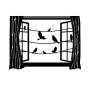WALLXPERT Dekorativni metalni zidni pribor Birds in Front Of The Window 2 - slika 5