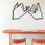 WALLXPERT Dekorativni metalni zidni pribor Pinky Promise - slika 3