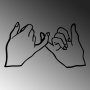 WALLXPERT Dekorativni metalni zidni pribor Pinky Promise - slika 5