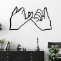 WALLXPERT Dekorativni metalni zidni pribor Pinky Promise - slika 1