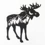 WALLXPERT Dekorativni metalni zidni pribor Landscape Moose Metal Wall Art APT628 - slika 1