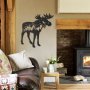 WALLXPERT Dekorativni metalni zidni pribor Landscape Moose Metal Wall Art APT628 - slika 2