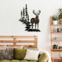 WALLXPERT Dekorativni metalni zidni pribor Jelen multicolor boja - slika 4