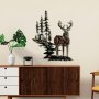 WALLXPERT Dekorativni metalni zidni pribor Jelen multicolor boja - slika 2