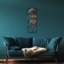 WALLXPERT Dekorativni metalni zidni pribor multicolor cveće - slika 4
