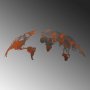 WALLXPERT Dekorativni metalni zidni pribor World Map Medium 2 - slika 5