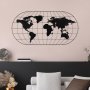 WALLXPERT Dekorativni metalni zidni pribor World Map 17 - slika 1