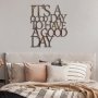 WALLXPERT Dekorativni metalni zidni pribor Rusty Have a Good Day - slika 2
