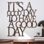 WALLXPERT Dekorativni metalni zidni pribor Rusty Have a Good Day - slika 1