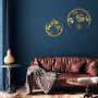 WALLXPERT Dekorativni metalni zidni pribor Haiyang zlatno- zelena - slika 5