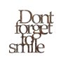 WALLXPERT Dekorativni metalni zidni pribor Rusty Dont Forget For Smile - slika 5