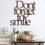 WALLXPERT Dekorativni metalni zidni pribor Rusty Dont Forget For Smile - slika 1