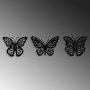 WALLXPERT Dekorativni metalni zidni pribor Butterflies 3 - slika 4