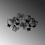 WALLXPERT Dekorativni metalni zidni pribor Butterflies M - slika 4